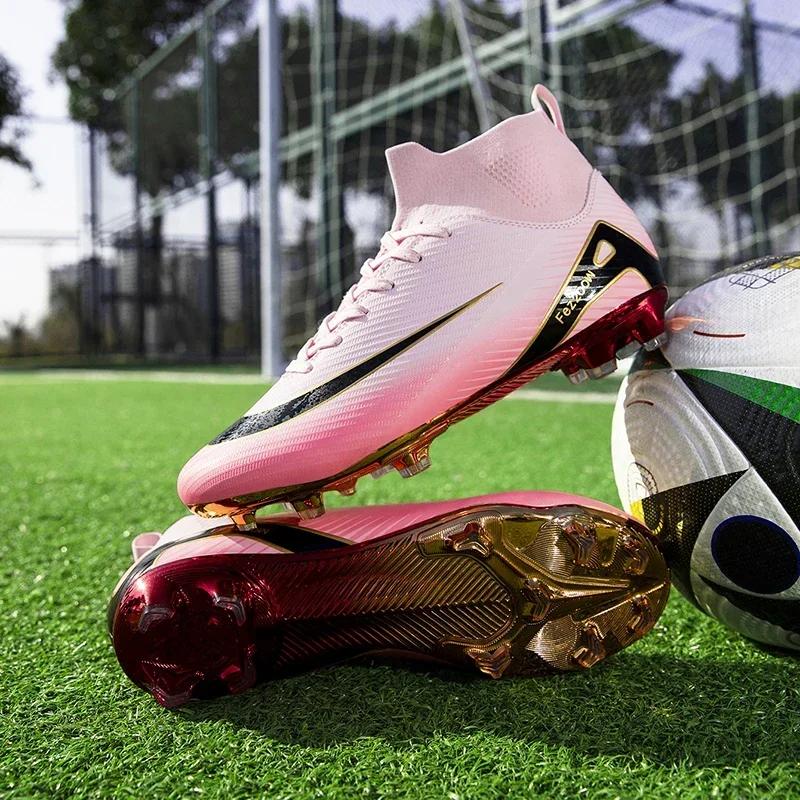 

Men Professional Soccer Shoes Ultralight Outdoor Long Spikes Football Boots Cleats Sport Non-Slip Comfortable Grass Adult Cleats 33