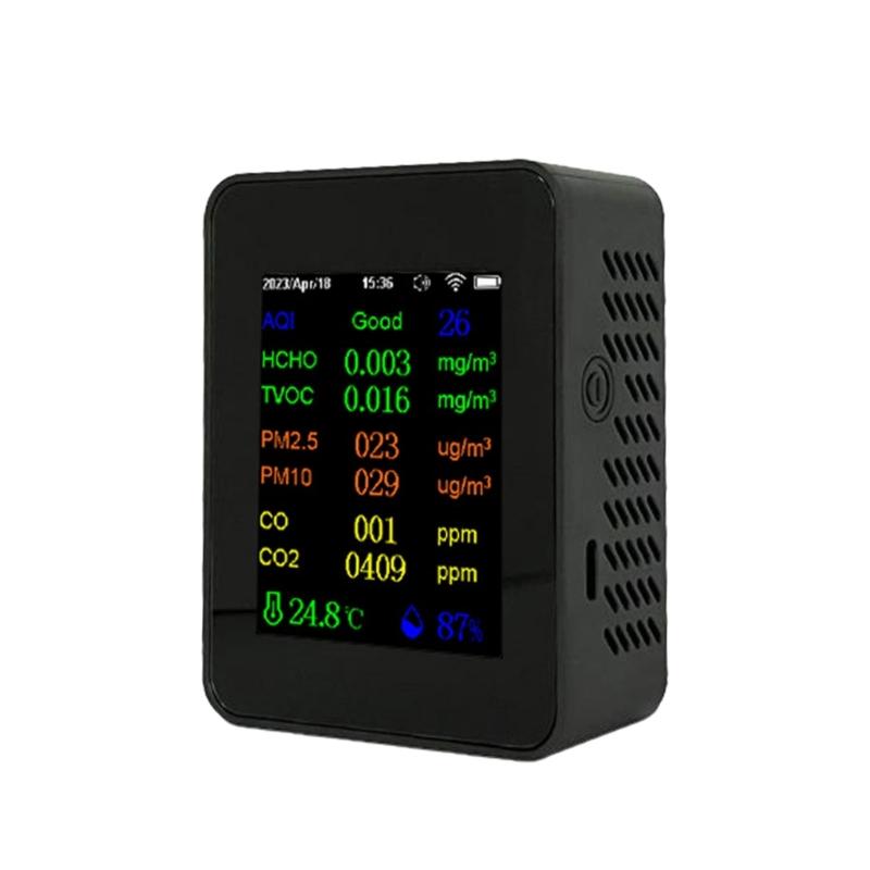 Air Quality Detector Alarm Sensors CO2 Temperature Humidity Tester Monitor Analysis for Analyzing Indoor Air Composition