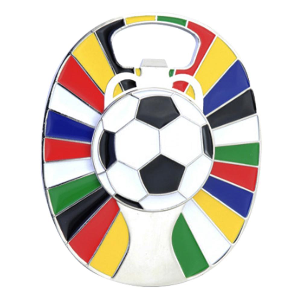 Football Bottle Opener Fridge Magnets Zinc Alloy Soccer Bottle Opener Multifunction Football Fridge Magnets Souvenir Party Favor
