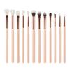12 Eye Makeup Brush Set Soft Natural Smudge Rose Gold Eye Fine Beauty Tool