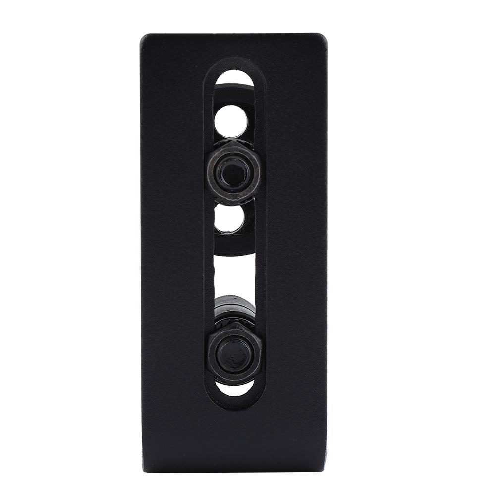 Black Steel Sturdy Durable Door Guide for Sliding Barn Door with 8 Installation Options
