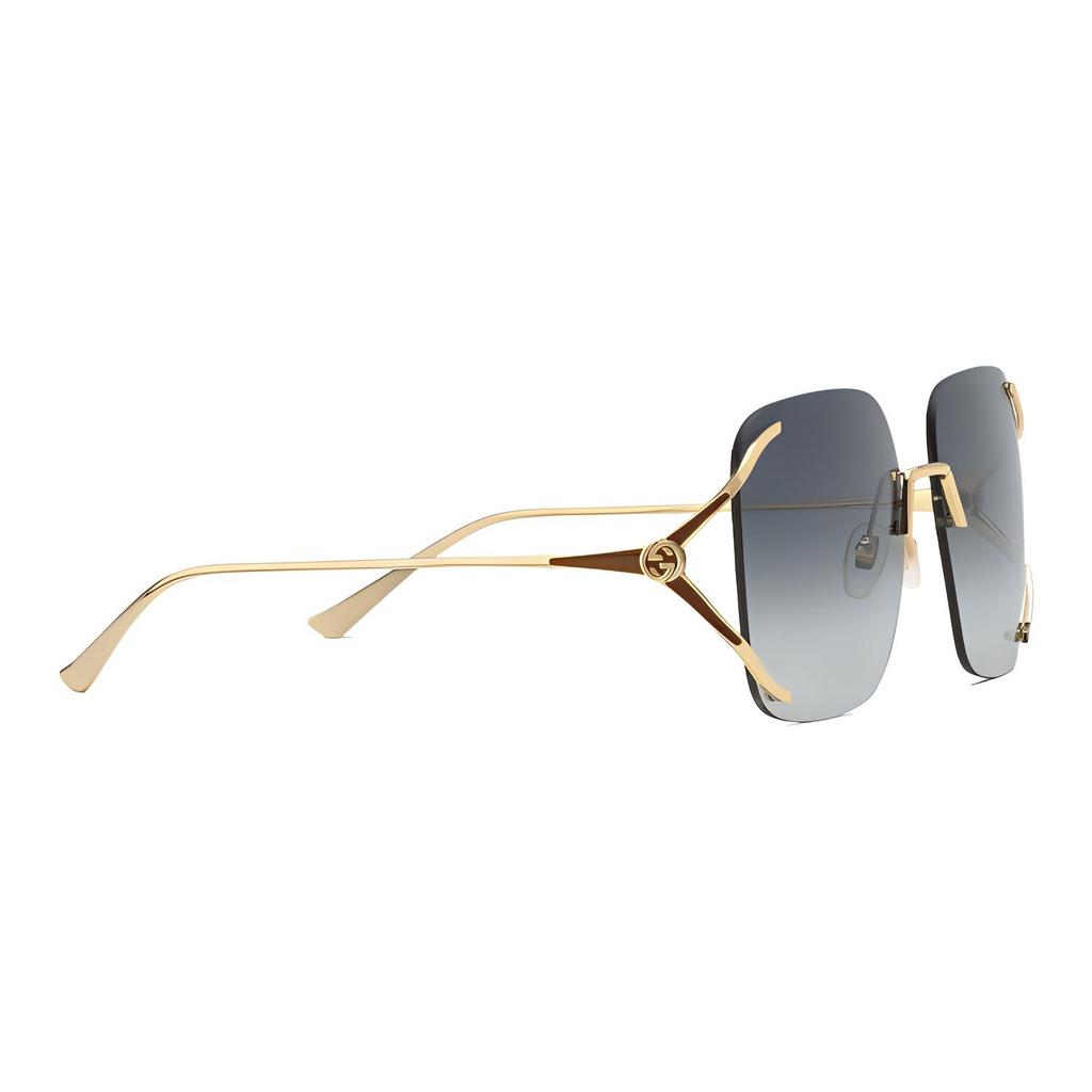 Gucci Frameless Gradient Gray Square Sunglasses Women Sunglasses GG0646S-001