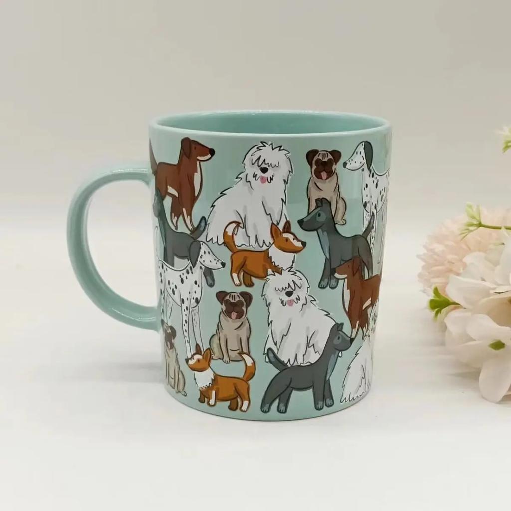 Cartoon Cat Dog Water Cup Birthday Gift Ceramic Couple High Beauty Milk Large Capacity Mug Coffee Cups Drinking Utensils