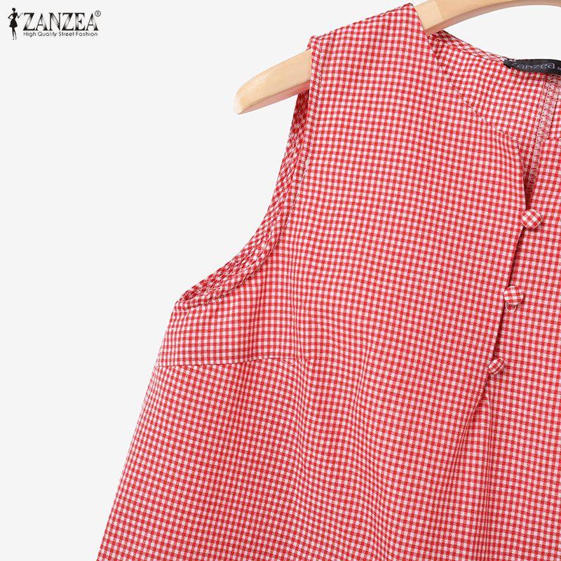 ZANZEA Women Sleeveless Tank Tops and Shorts Summer Two Piece Suit Sets