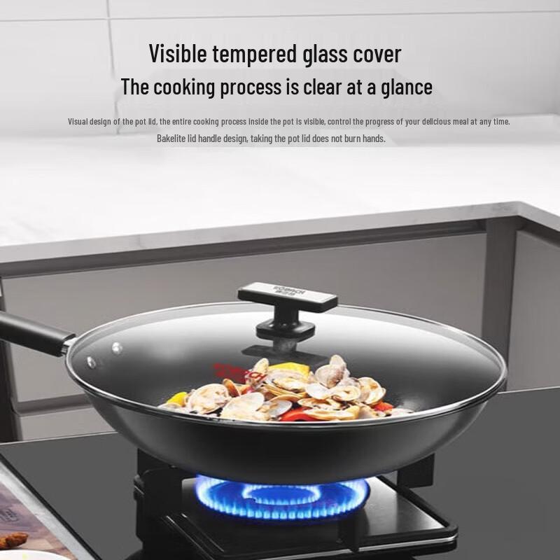 Kombach 32cm Non-Coated Fine Iron Wok