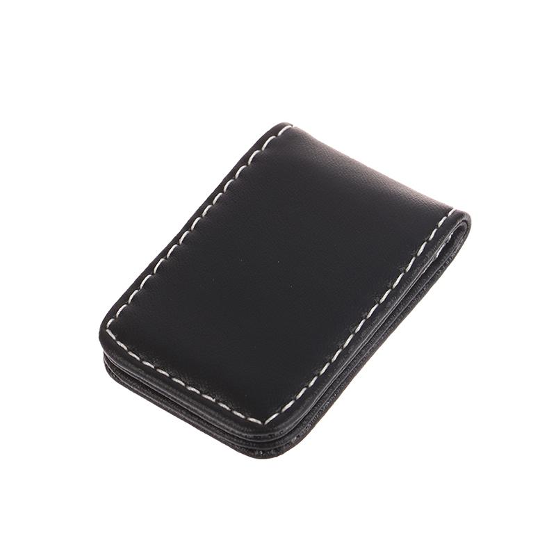1Pc Money Clip Wallet Slim Men Women Vintage Strong Magnet Money Clip Cow Pu Leather Pocket Clamp Credit Card Cash Wallet
