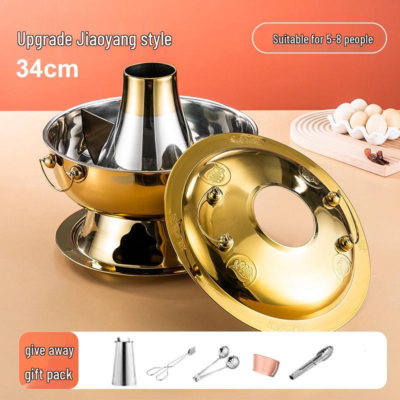 

Традиційний старовинний фіолетово-мідний гарячий горщик для баранини Шабу-Шабу, Вугільна версія для дому та вулиці