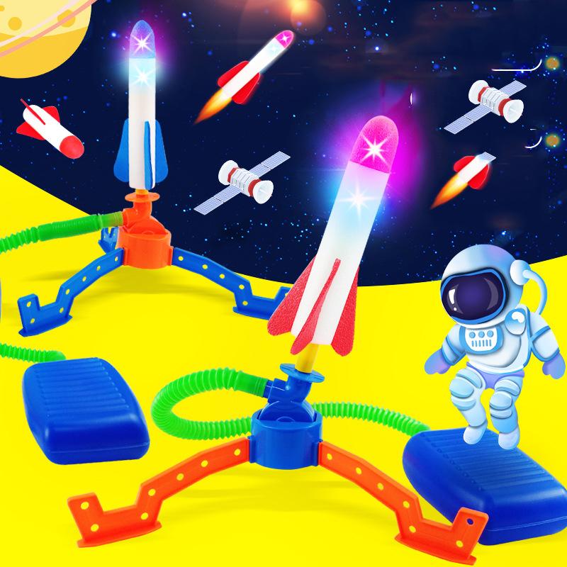 Flying Rocket Toys Feet Step on The Sky Launcher Flying Parent-child Interactive Puzzle Games Children Outdoor Sports Boys Toys