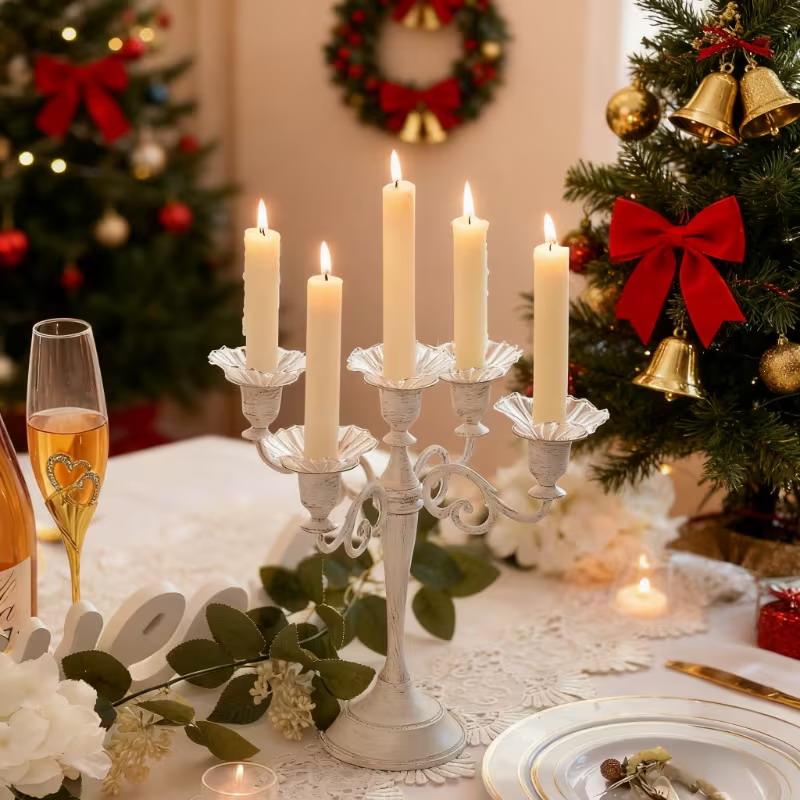 

6Pcs Glass Bobeches For Candlestick Holders For Candle Stick Candle Holder For Table Centerpiece Wedding 6pcs