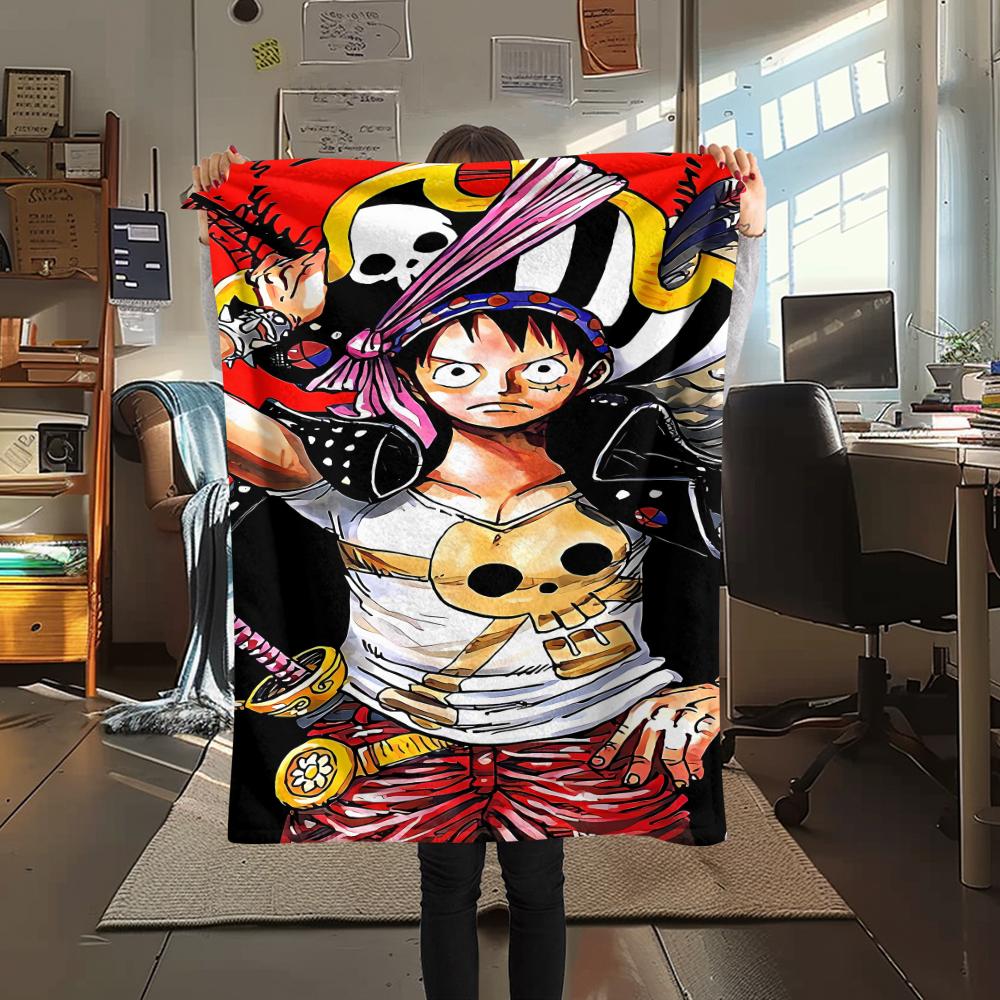 One Piece character Print Flannel Blanket,High quality Comfortable for All Seasons,Home Decor,Warmth and Comfort,Perfect for Christmas Gifts