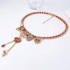 Personality Collarbone Chain Literature Vintage Earring Punk Metal Skull Pendant Necklace  Girl