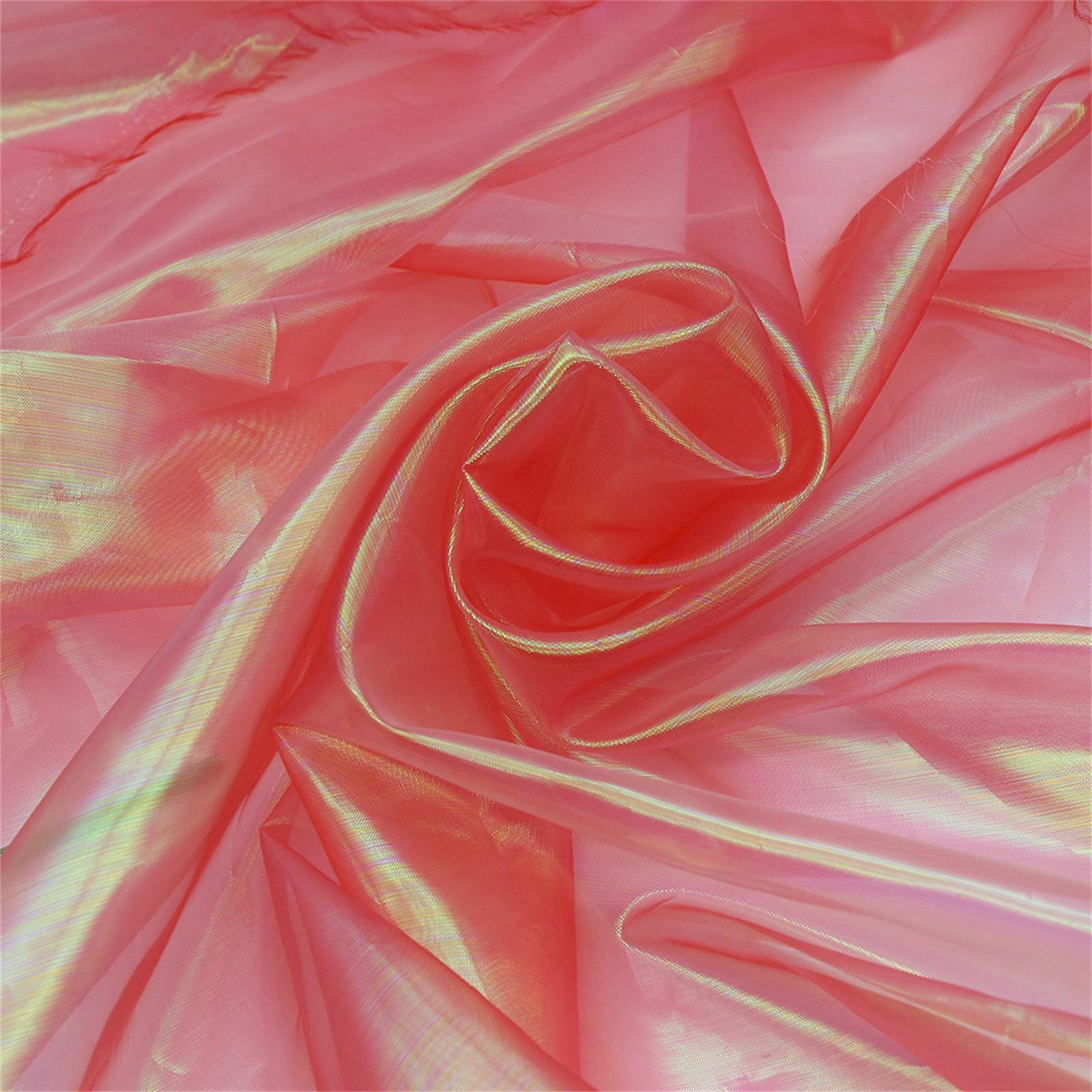 

Дизайнерские флуоресцентные ткани, красочные блестящие ткани, сценический свадебный декор, вуаль, прозрачная ткань, одежда для кукол One Size красный