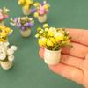 Miniature Mini Plastic Simulation Vase Green Luo Plant Finished Flower Outdoor Doll House Model Accessories for 1:12 Dollhouse