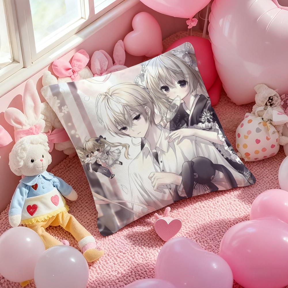 Anime Y-Yosuga no Sora Cushion Cover Pattern Printed Pillowcase for Living Room Sofa Cushion Cover & Bedroom Decor