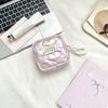 Cute Bow Women Mini Cosmetic Bag Sanitary Napkins Storage Bag Portable Tampon Holder Case Mini Makeup Lipstick Storage Bag Pouch
