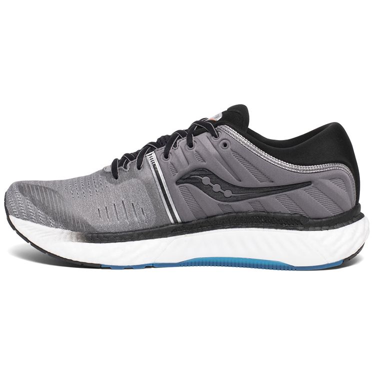 SAUCONY Hurricane 22 Stability Comfortable Mesh Cushioning Non-Slip Support Lightweight Low-Top Running Shoes Men Sneaker Gray Black S20544-25