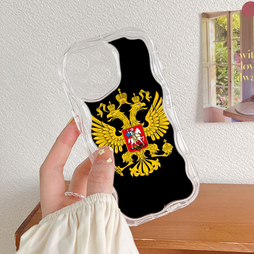 LZ15 Emblem of Russia design Clear Soft Wave Phone Cases for Xiaomi 11 Lite Redmi Note13 12 8 Pro 9 12C A3 Infinix Smart 8 Tecno Protection Back Cover