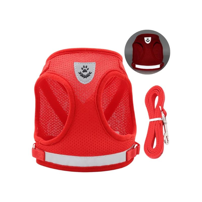 Breathable Dog Vest Harness Reflective Strap Comfortable Dog Harness for Small Pet Outdoor Activity Walking Accessory
