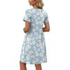 Dresses For Women Short Sleeve O Neck Casual Dresses Waist Maternity Dress With Pockets