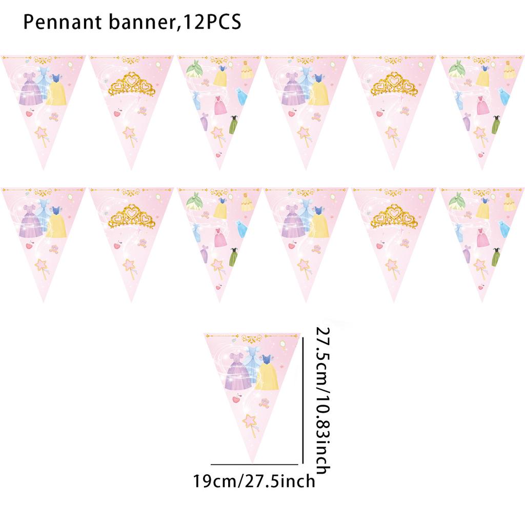Princess Dress Theme Party Supplies Birthday Decoration Princess Party Decoration Party Arrangement Tableware