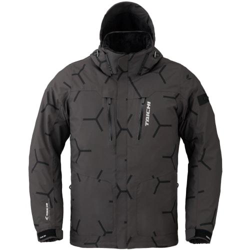 RS TAICHI Motorcycle Autumn/Winter Waterproof Cold Protection Built-in CE Protector Removable Inner Included Motrek Winter Parka RSJ723 TREAD BLACK XX