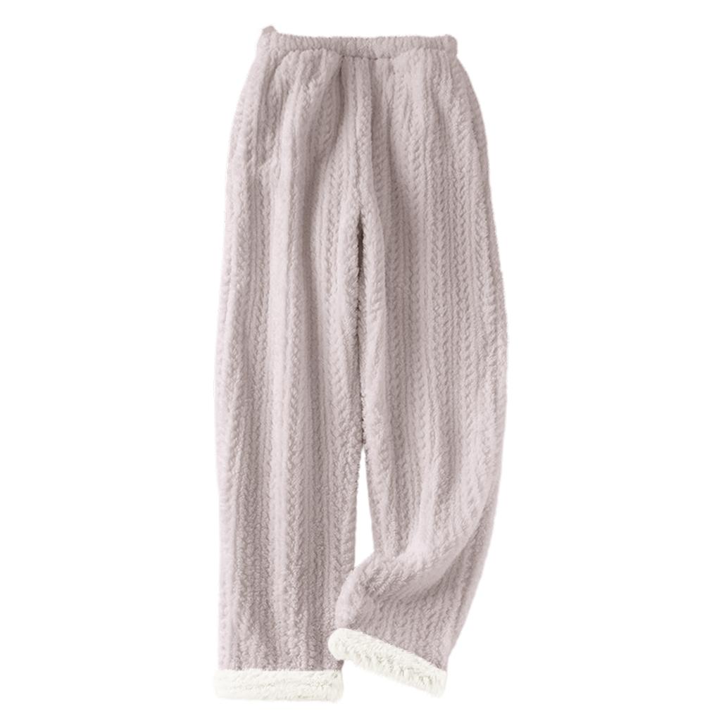 Women's Fashion Fleece Line Thickened Long Pajama Pants