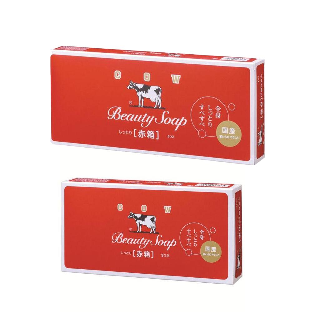 Cow Brand Beauty Soap Red Box - 3 Bars / 6 Bars