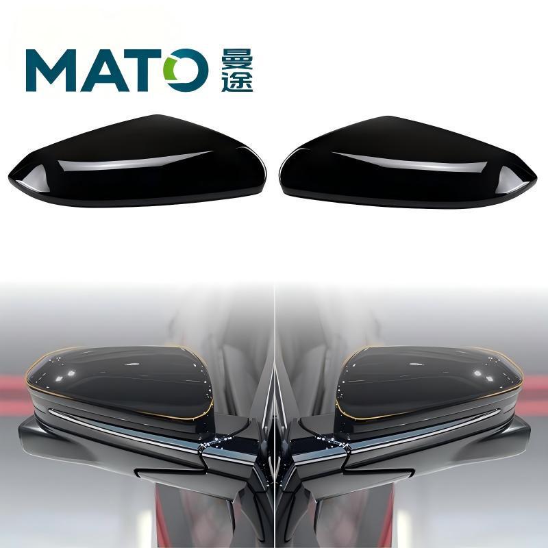 Civic 16-20 Bull Horn Rearview Mirror Covers - Tenth Gen Modification Glossy Black