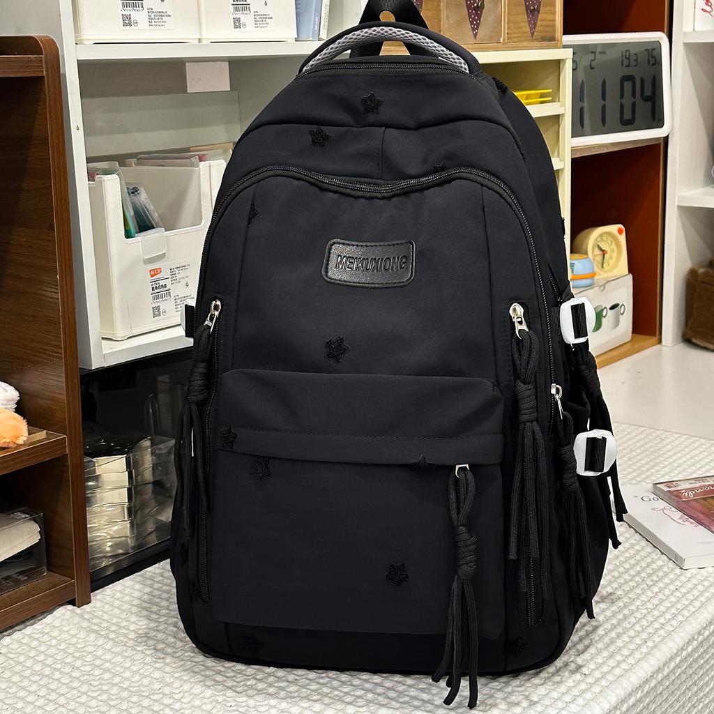 School bag for girls, Japanese style new fresh and sweet bow backpack, casual lightweight backpack for middle and high school students