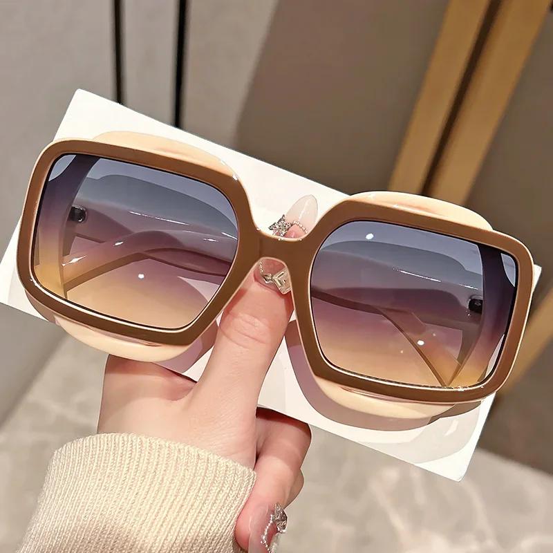 New Women Large Square Sunglasses Fashion UV400 Anti Glare Colorful Cool Glasses Outdoor Men Eyewear Goggles