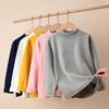 Kids' Fleece-Lined Cotton Turtleneck Sweatshirt - Warm Autumn/Winter Layer