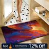 Soft Absorbent Non-Slip Rug Art Rocket Spaceship Floor Mat Home Decor Doormat Bedroom Floor Mat Shower Carpet