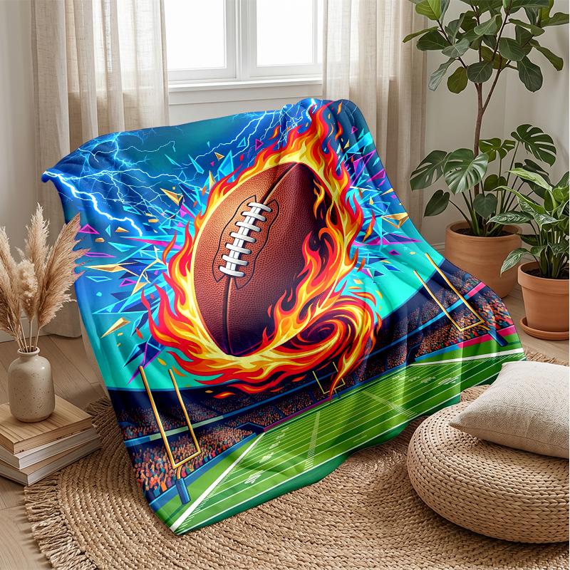Electric Football Energy 7 Theme blanket Lightweight Warm Flannel Blanket Decorative Throw Blanket for Home Decoration