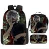 Tokyo Ghoul 3pcs Set Backpack Schoolbag with Shoulder Bag Pencil Case Set Gift for Kids Students