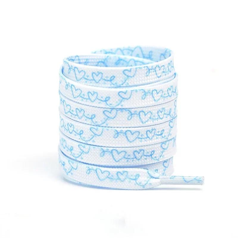 NEW Flat Pink Love Shoelace Personalized Valentine's Day Heart Shoelaces Rope Couples High Canva Sports Shoes Shoe Laces for AF1