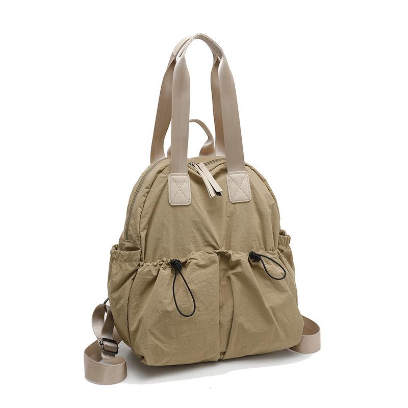 Schoolbag Large Capacity Waterproof Nylon Backpack Women's Casual Travel Bag Lightweight Storage Backpack Mori Women's Storage Bag Zipper