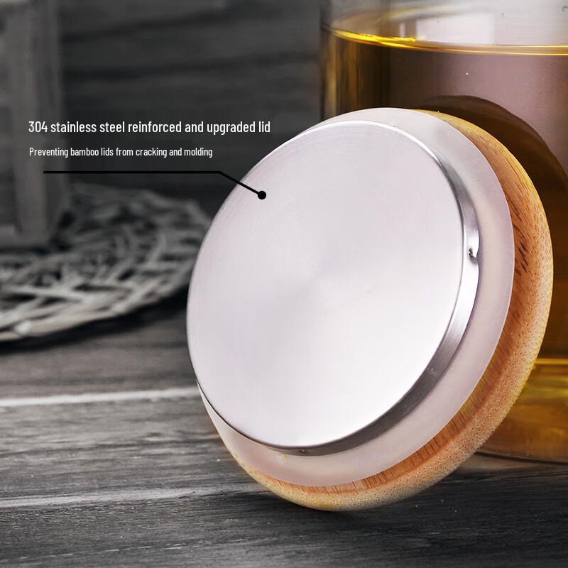 High Borosilicate Glass Water Pitcher with Bamboo Lid