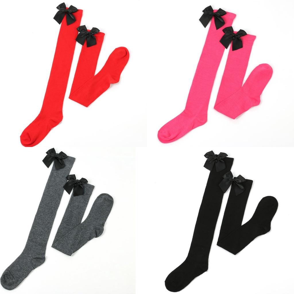 Japanese Style Over-the-knee Bow Socks Sexy High Tube Socks For College Fashion Friction-resistant Polyester Fiber