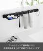 Yamazaki Jitsugyo Film Hook Facial Cleansing Supplies Storage Set Black Main Body each part is W38 x D9 x hook not Tower Floating Storage Shaver