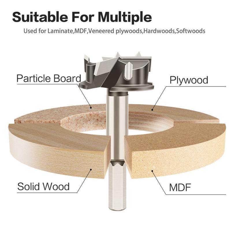 Hocheffizienter Superior-Legierungsstahl Drei-Flöten-Lochfräser Öffner Bohrer für Holzbearbeitung und Heimwerkerprojekte