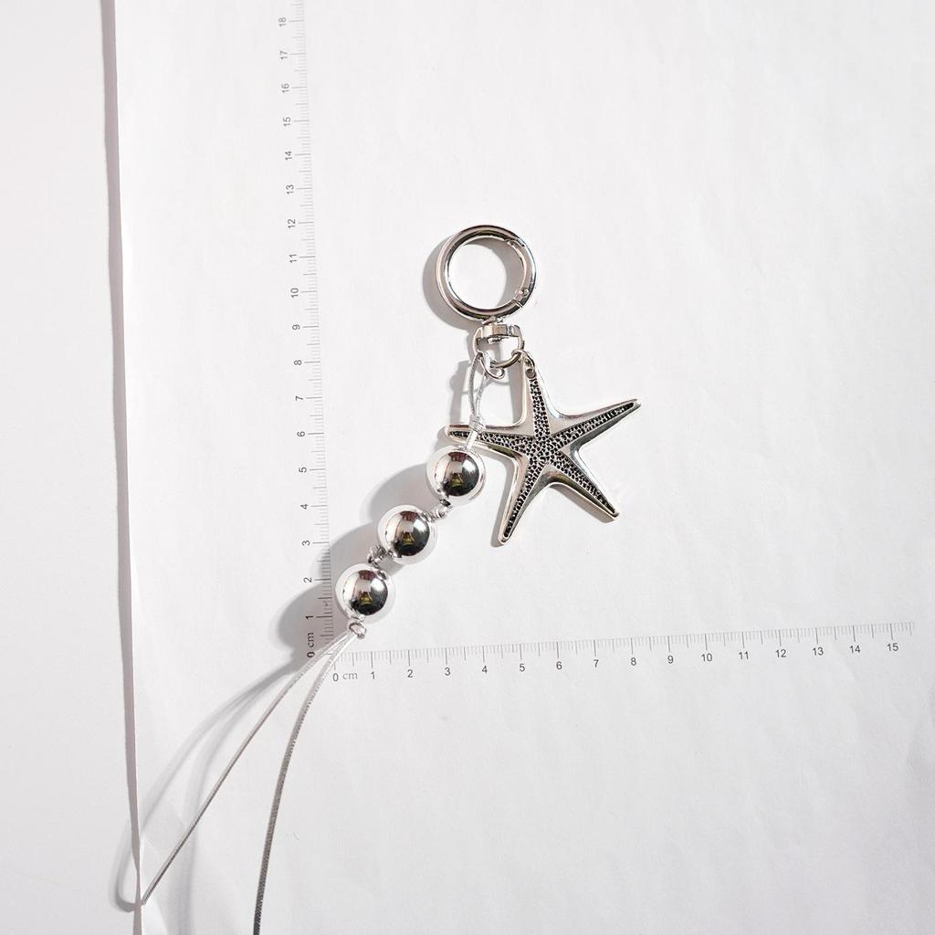 Creative Starfish Heart Keychain Pendant - Unique Couple Bag Charm