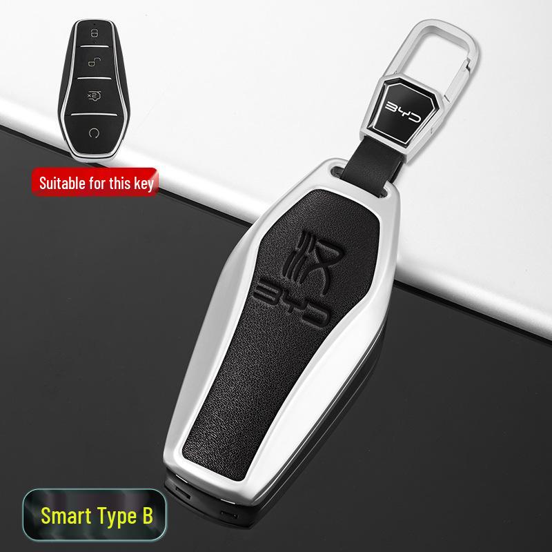 Compatible Key Cover for 2022 BYD Han DM-i EV Genesis Edition - Metal Shell Buckle