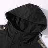Men S Hooded Camouflage Stitching Casual Sports Plus Size Jacket Outerwear