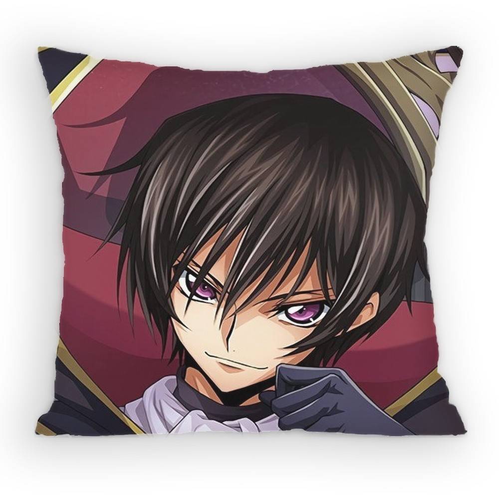 Anime Code Geass Lelouch Lamperouge Pillow Case Antidustmite Pillowcase Invisible Zipper Silky Short Plush Sofa Cushion Cover
