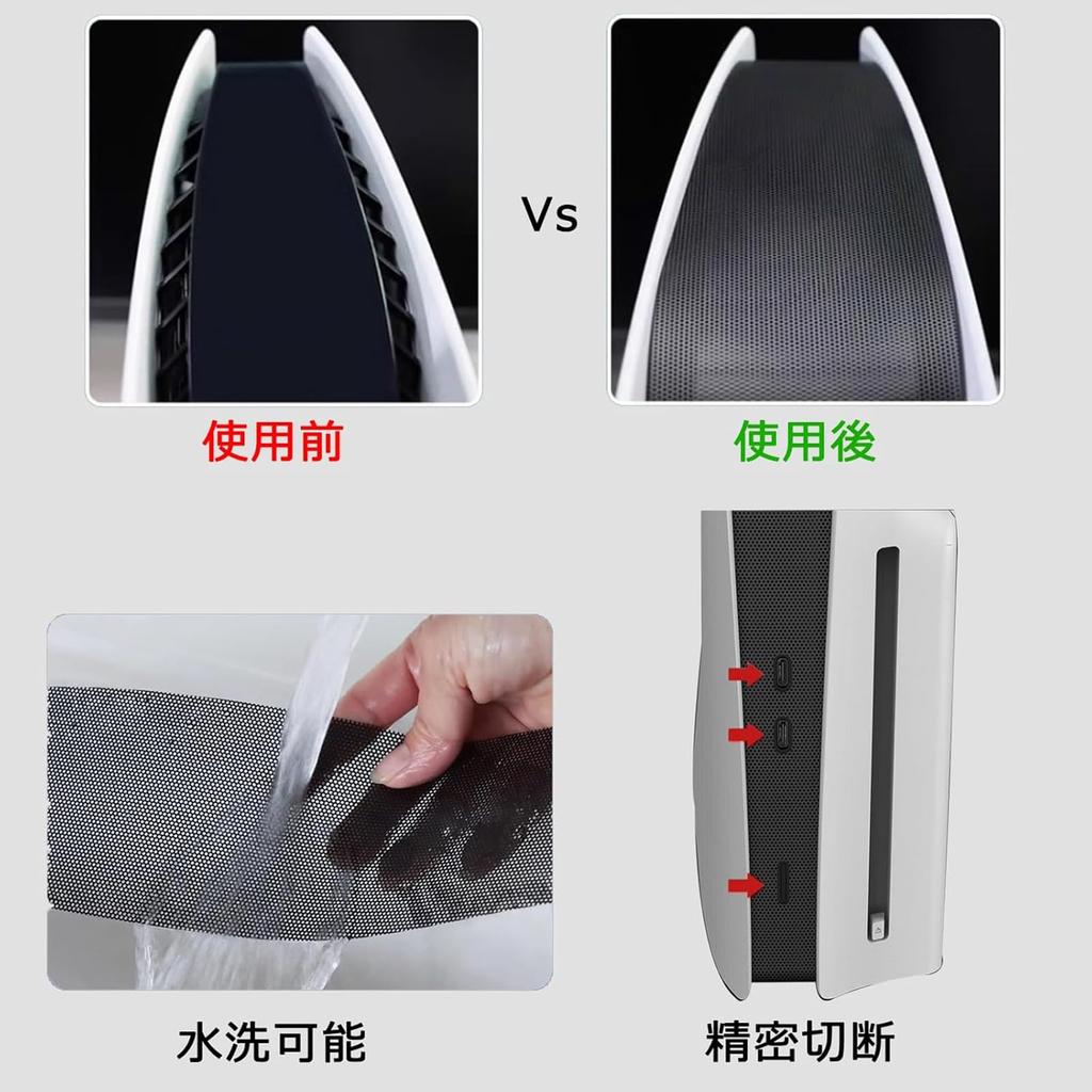 Støvfanger for PS5 Pro PS5 Pro-deksel Støvtett Tomistan-porthette Støvtett plugg 7 deler Ripeforebyggende Smussforebyggende Støvinntrengningsdeksel