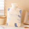 Hot Water Bottle for Filling with Water, Safe and Explosion-Proof, for Use In Bed, for Warming Feet and Stomach, Plush Hot Water Bag for Girls, Hot