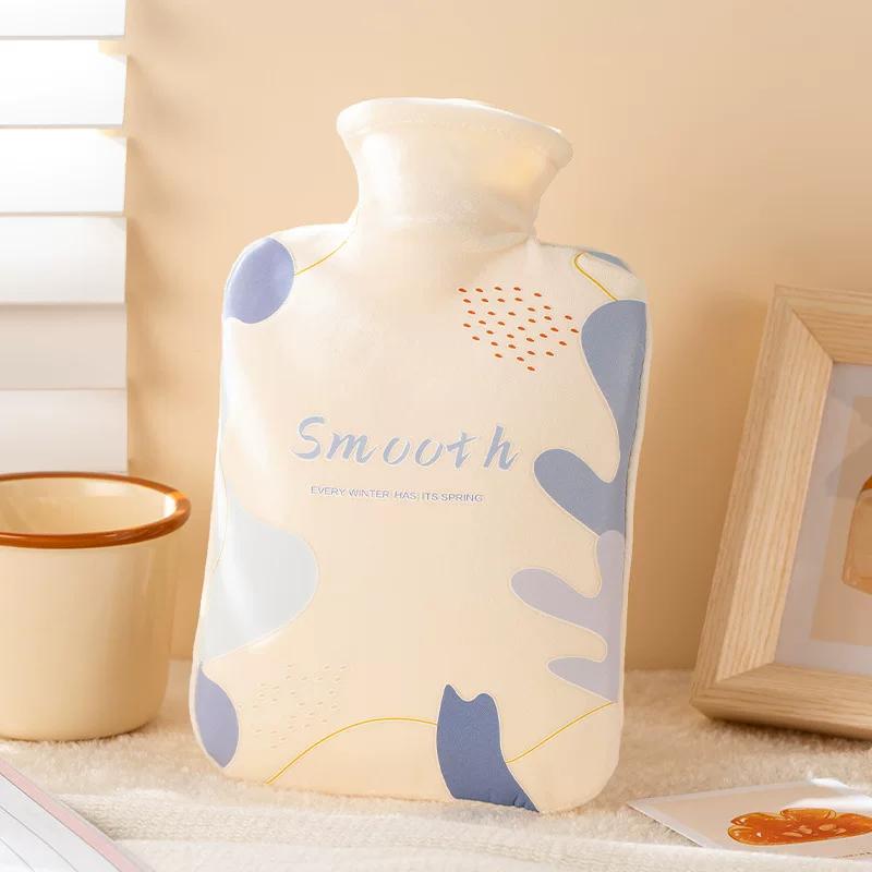 Hot Water Bottle for Filling with Water, Safe and Explosion-Proof, for Use In Bed, for Warming Feet and Stomach, Plush Hot Water Bag for Girls, Hot
