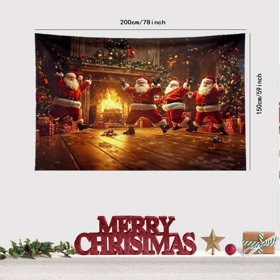Christmas  Santa Claus Fireplace Wall Hanging Tapestry Christmas Wall Hanging Tree Wall Hanging Gorgeous Christmas Tree Fireplace Gifts
