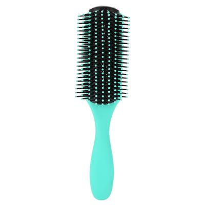 Professional Nine Rows Combs Nylon Bristle Curly AntiStatic Hair Detangling Massage Brush