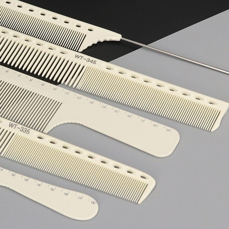 1 Stück Friseurkamm Kunststoff-Skala Laserlineal Haarkamm Professioneller Frisierkamm Bürsten Salon Haarschneide-Stylingwerkzeug